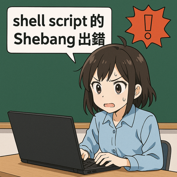 shell script 的 Shebang 出錯